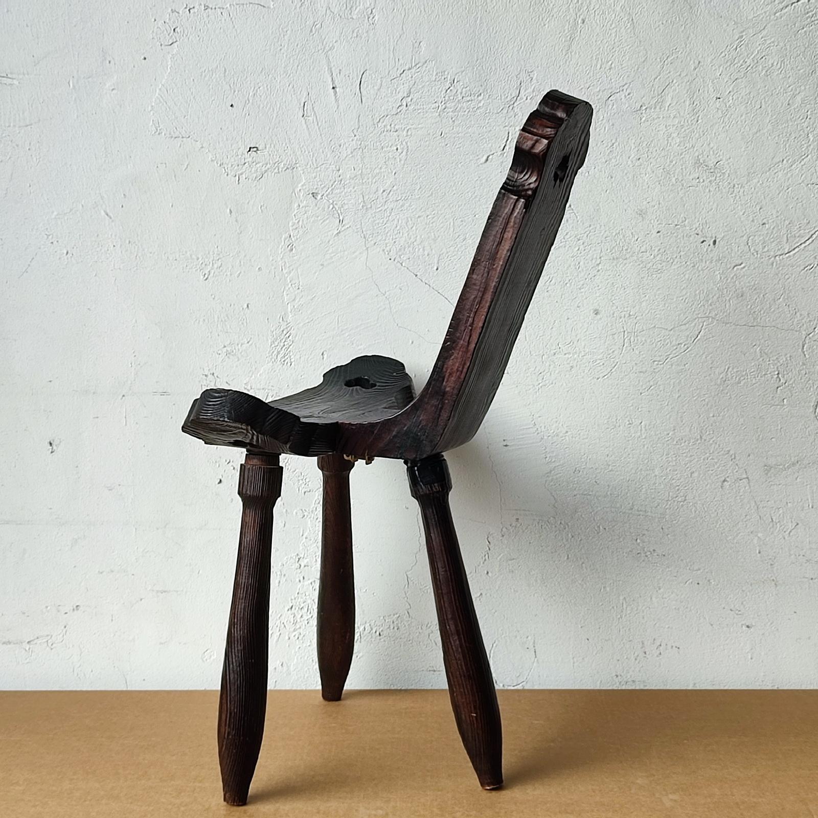 Brutalist Vintage Primitive Birthing Chair For Sale