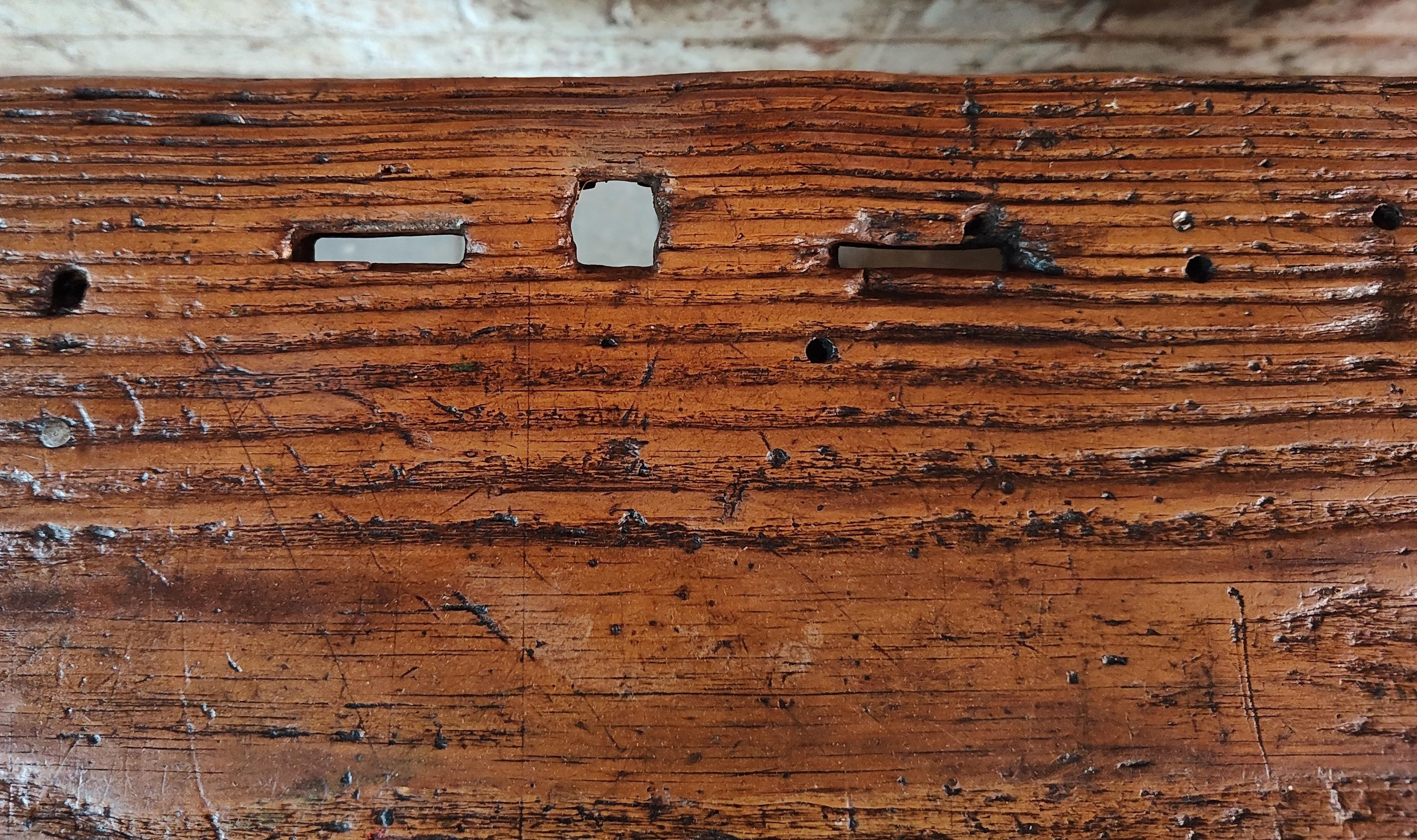 Vintage Primitive Carpenter's Workbench 6