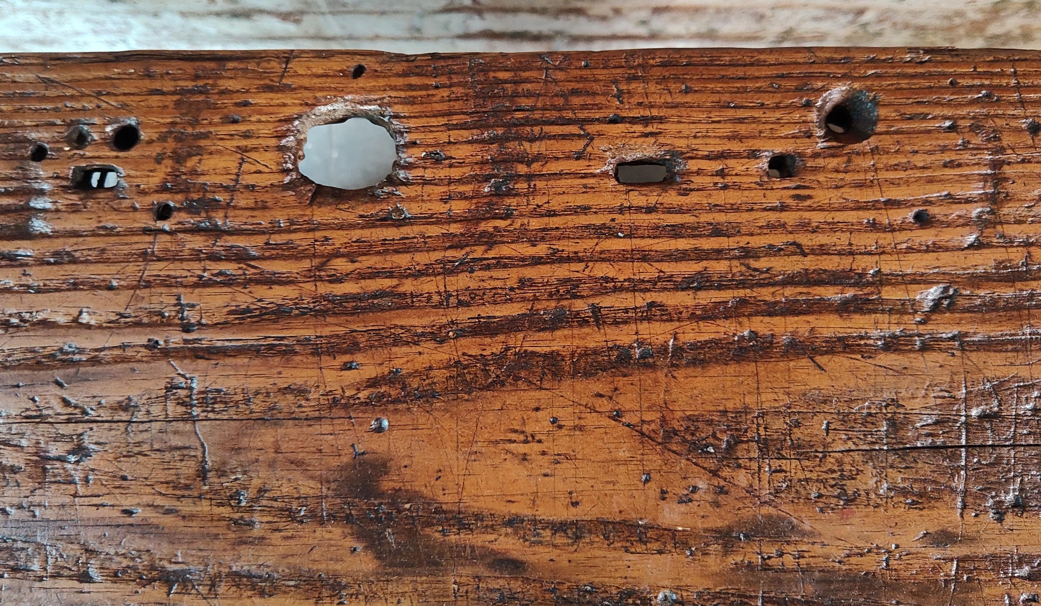 Vintage Primitive Carpenter's Workbench 7