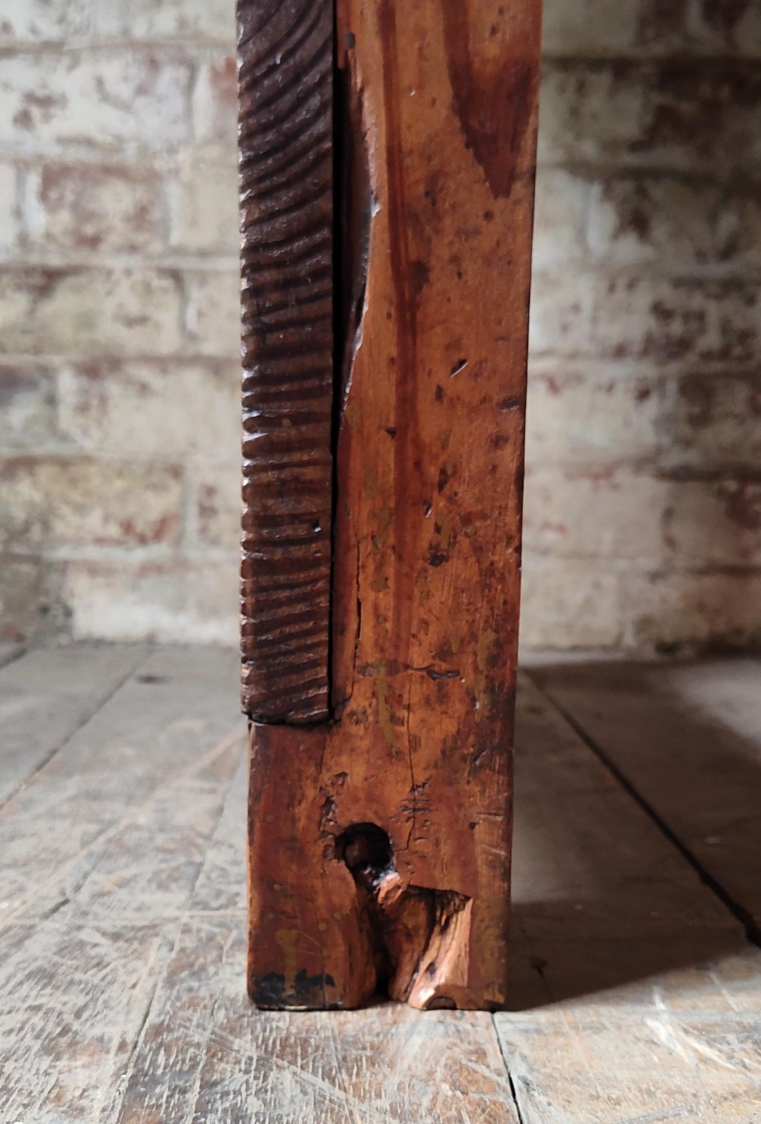 Vintage Primitive Carpenter's Workbench 10