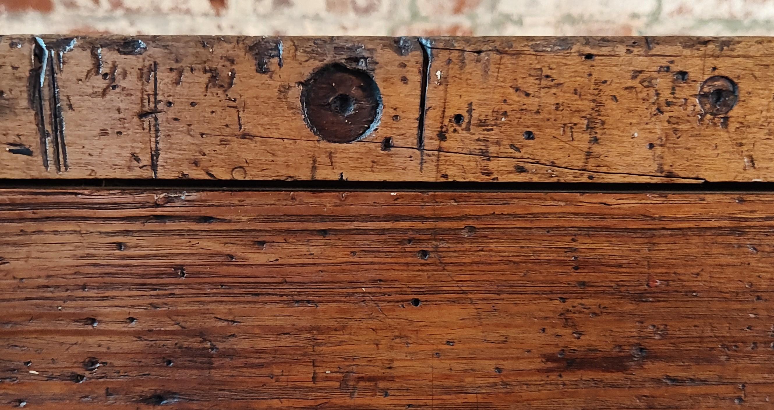 Vintage Primitive Carpenter's Workbench 13