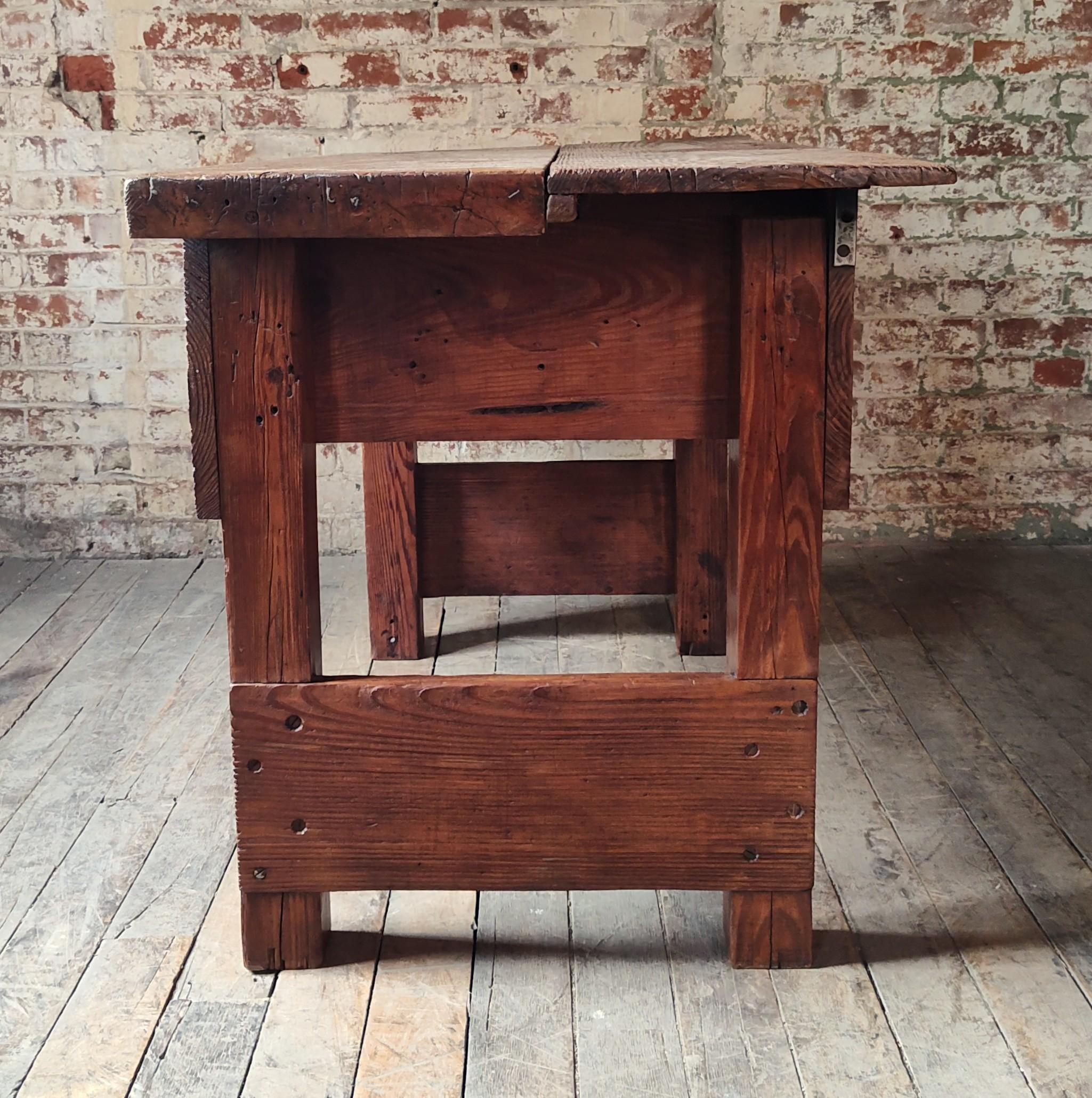 Vintage Primitive Carpenter's Workbench 1