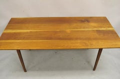 Vintage Primitive Farmhouse Solid Cherry Wood 72" Long Dining Table