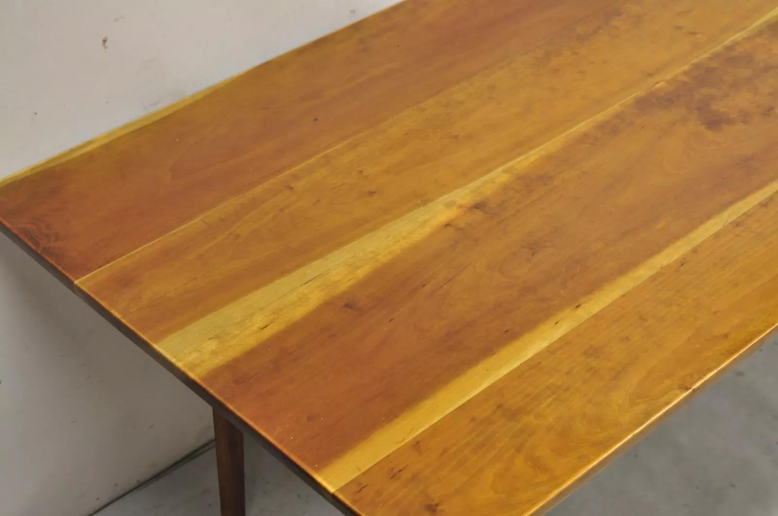 Autre Table de salle à manger vintage primitive Farmhouse en bois de cerisier massif 72