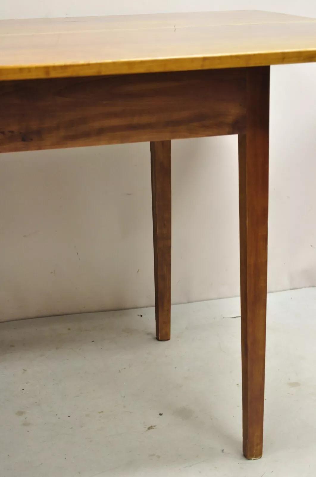 Inconnu Table de salle à manger vintage primitive Farmhouse en bois de cerisier massif 72
