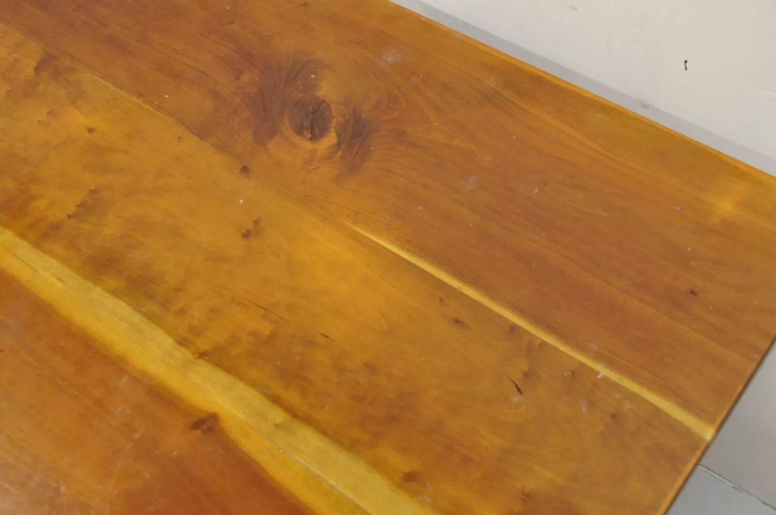 Table de salle à manger vintage primitive Farmhouse en bois de cerisier massif 72