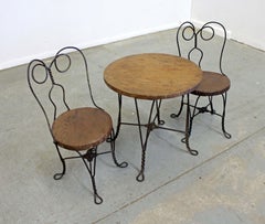 Vintage Primitive Ice Cream Parlor Children's Table & Chair Set