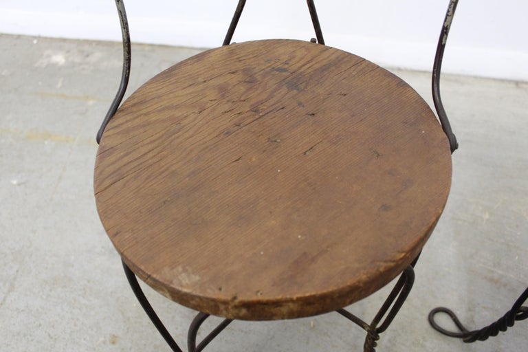 Vintage Primitive Ice Cream Parlor Children S Table And Chair Set At 1stdibs