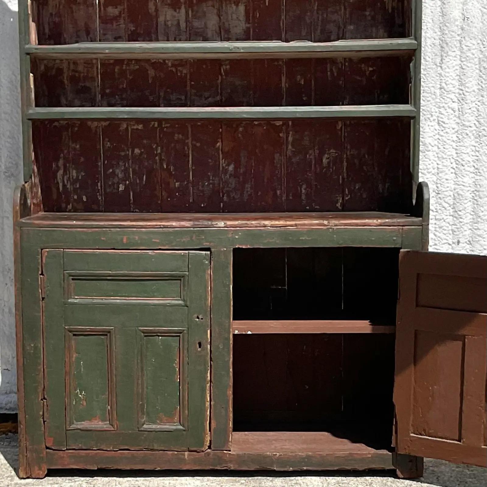 rustic china cabinet