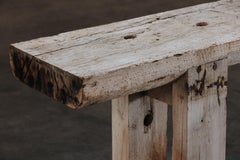 Vintage Primitive Low Console Table From France, Circa 1950
