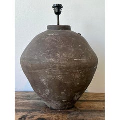 Vintage Primitive Matte Ceramic Lamp