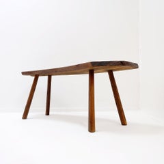 Banc primitif vintage en pin, style Wabi Sabi, 20ème siècle, 108cm