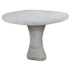 Vintage Primitive Round Porous Stone Breakfast Dining Patio Center Entry Table 4