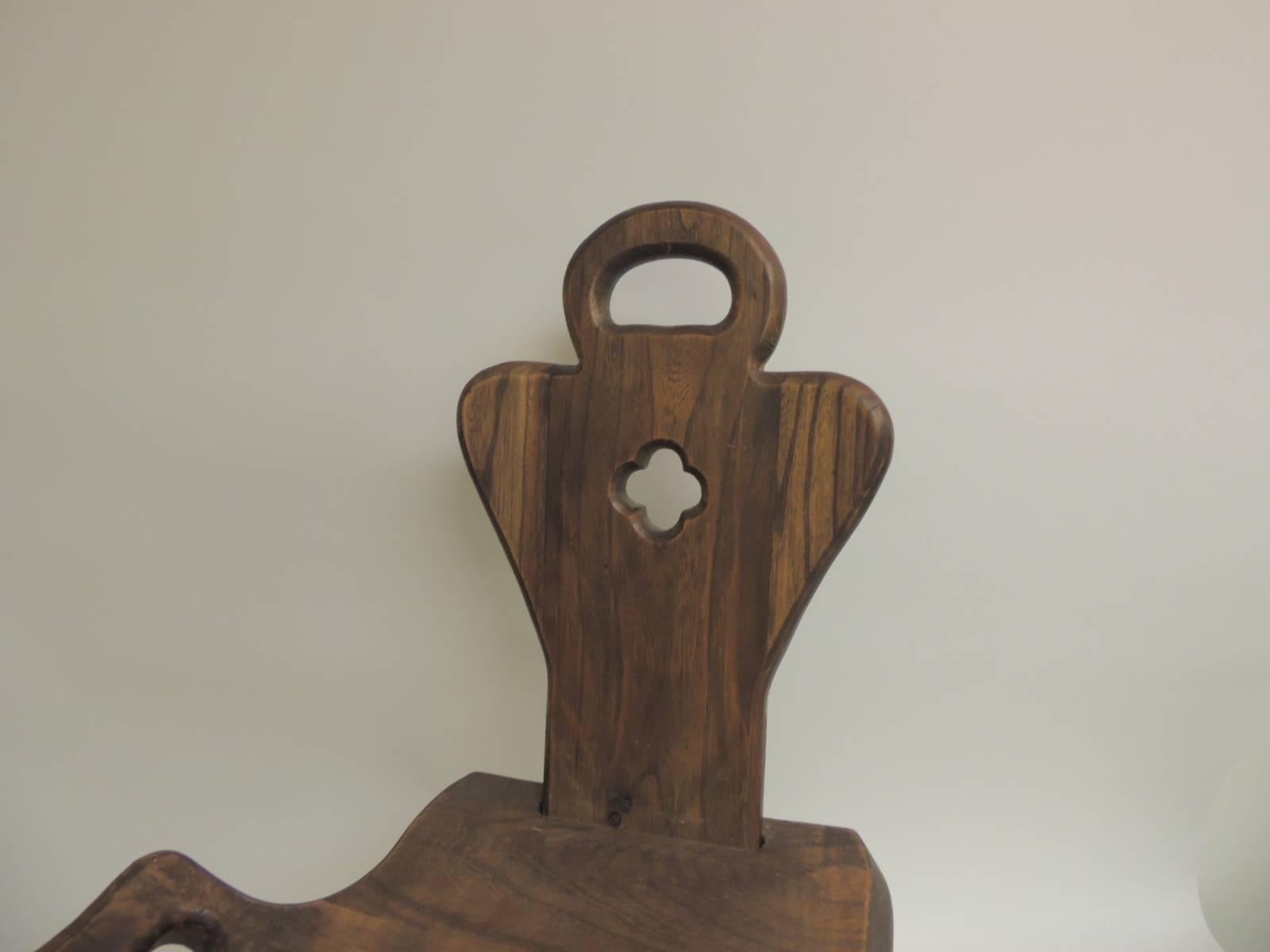 wooden birthing chair