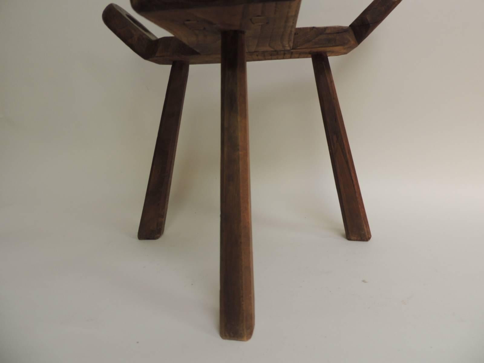Tribal Vintage Primitive Rustic Tripod Legs “Birthing” Chair