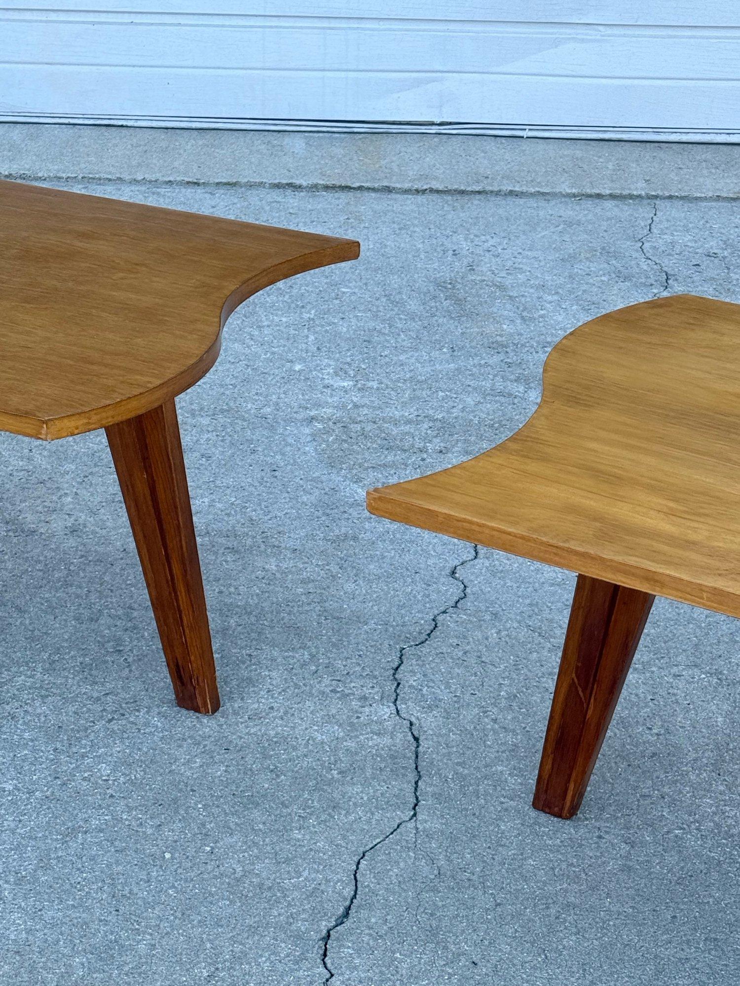 Vintage Primitive Style Maple Coffee Table or End Table - a Pair For Sale 6