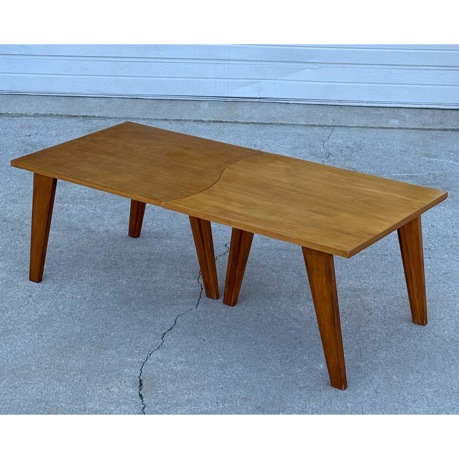 American Vintage Primitive Style Maple Coffee Table or End Table - a Pair For Sale