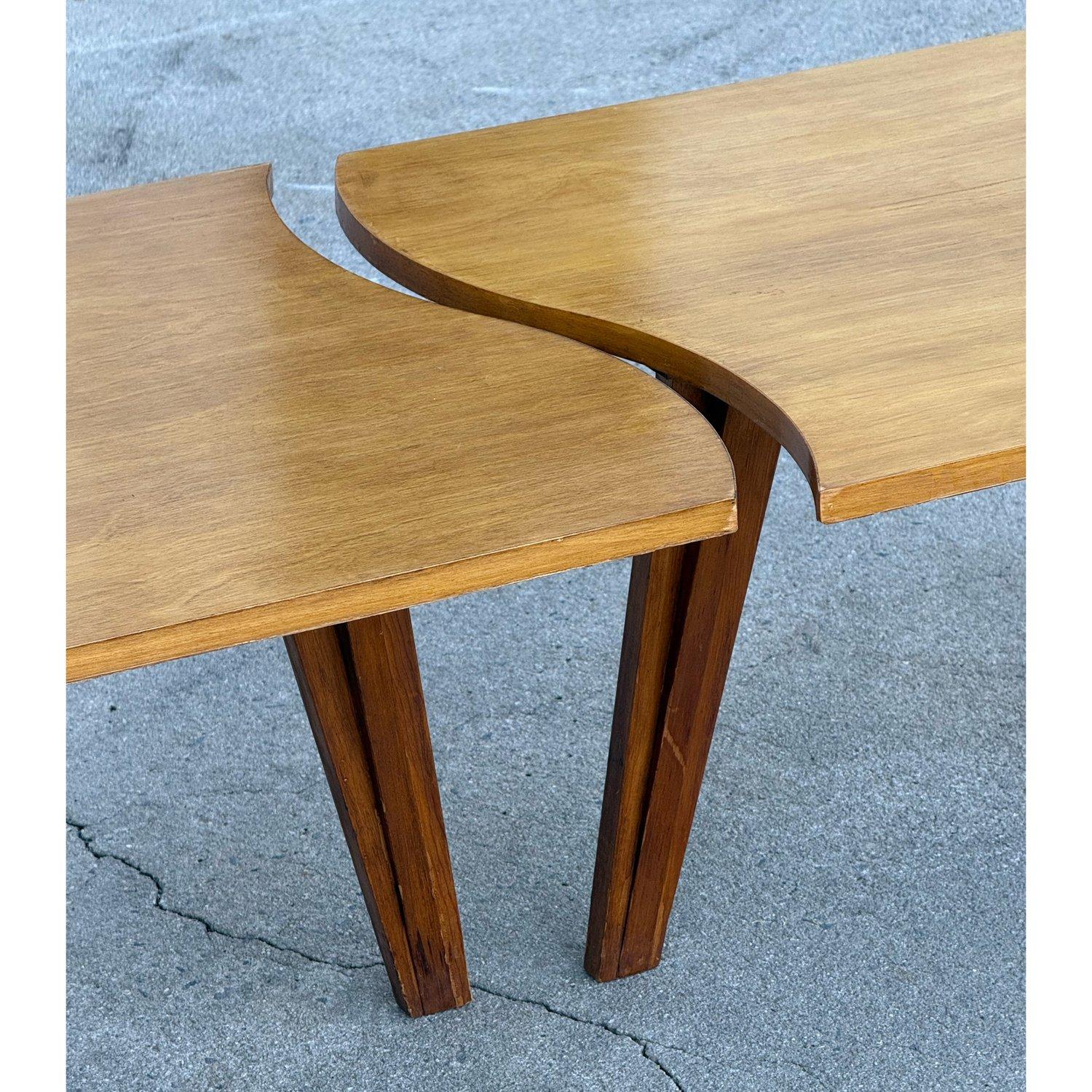 Wood Vintage Primitive Style Maple Coffee Table or End Table - a Pair For Sale