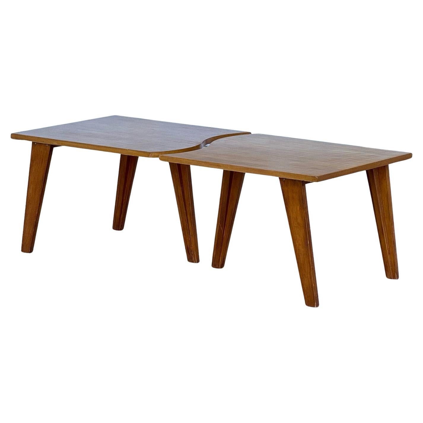 Vintage Primitive Style Maple Coffee Table or End Table - a Pair For Sale