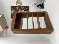 Vintage Primitive Style Wood Bookcase Shelves