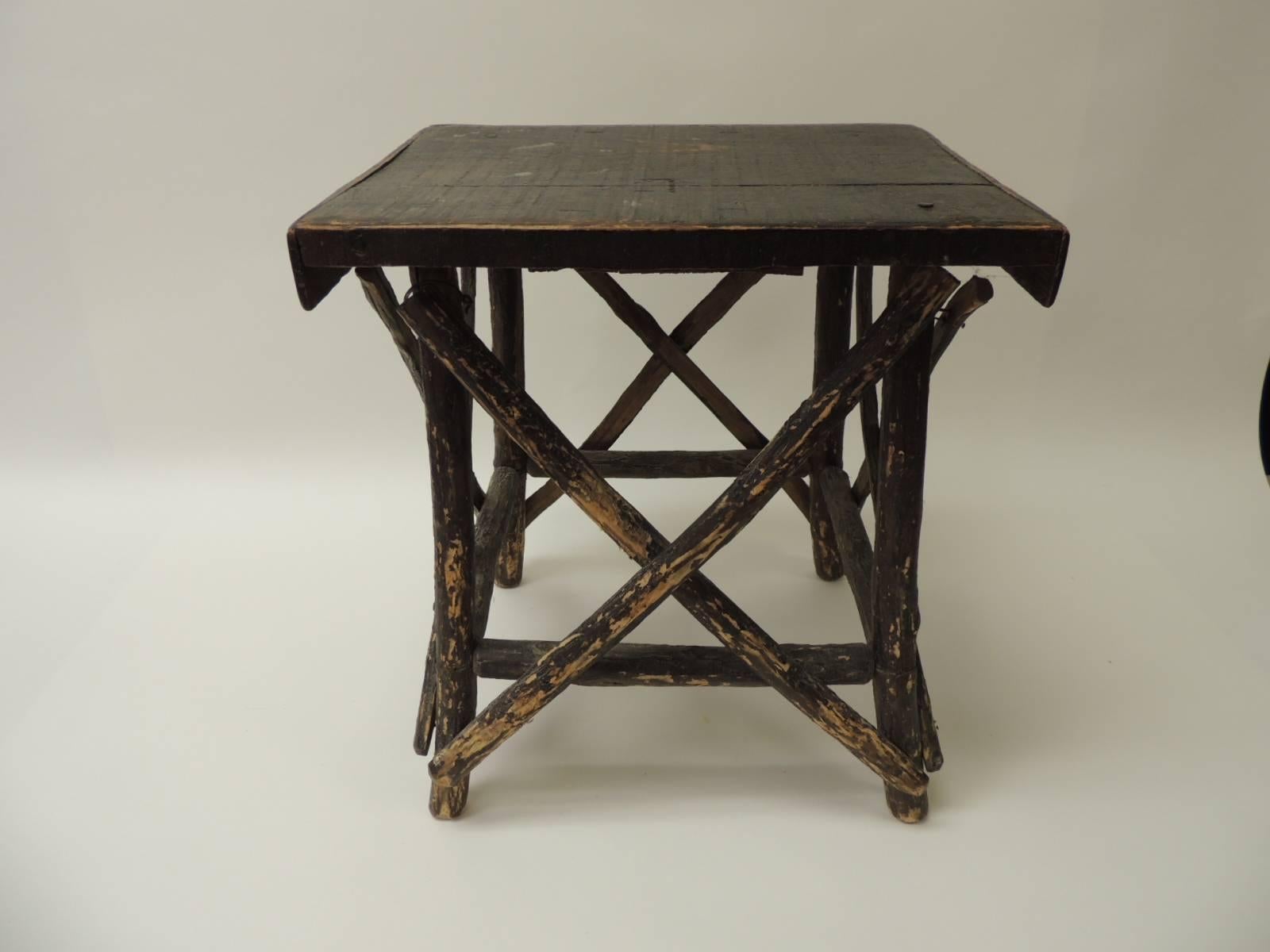 primitive country side tables