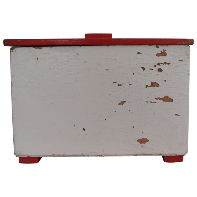 Vintage Primitive Wooden Chest 1940s For Sale At 1stdibs