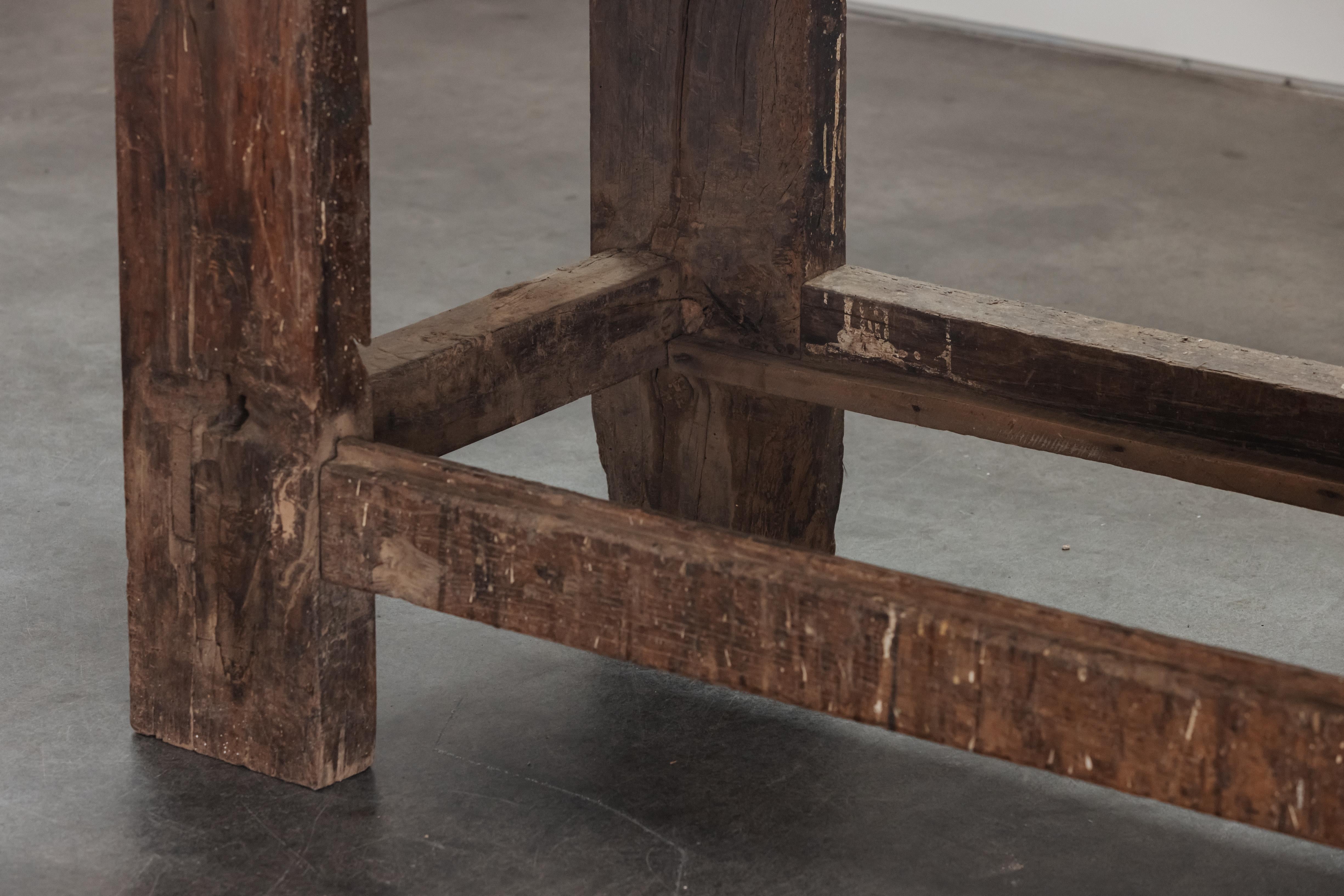 Vintage Primitive Work Console From France, Circa 1900 For Sale 1