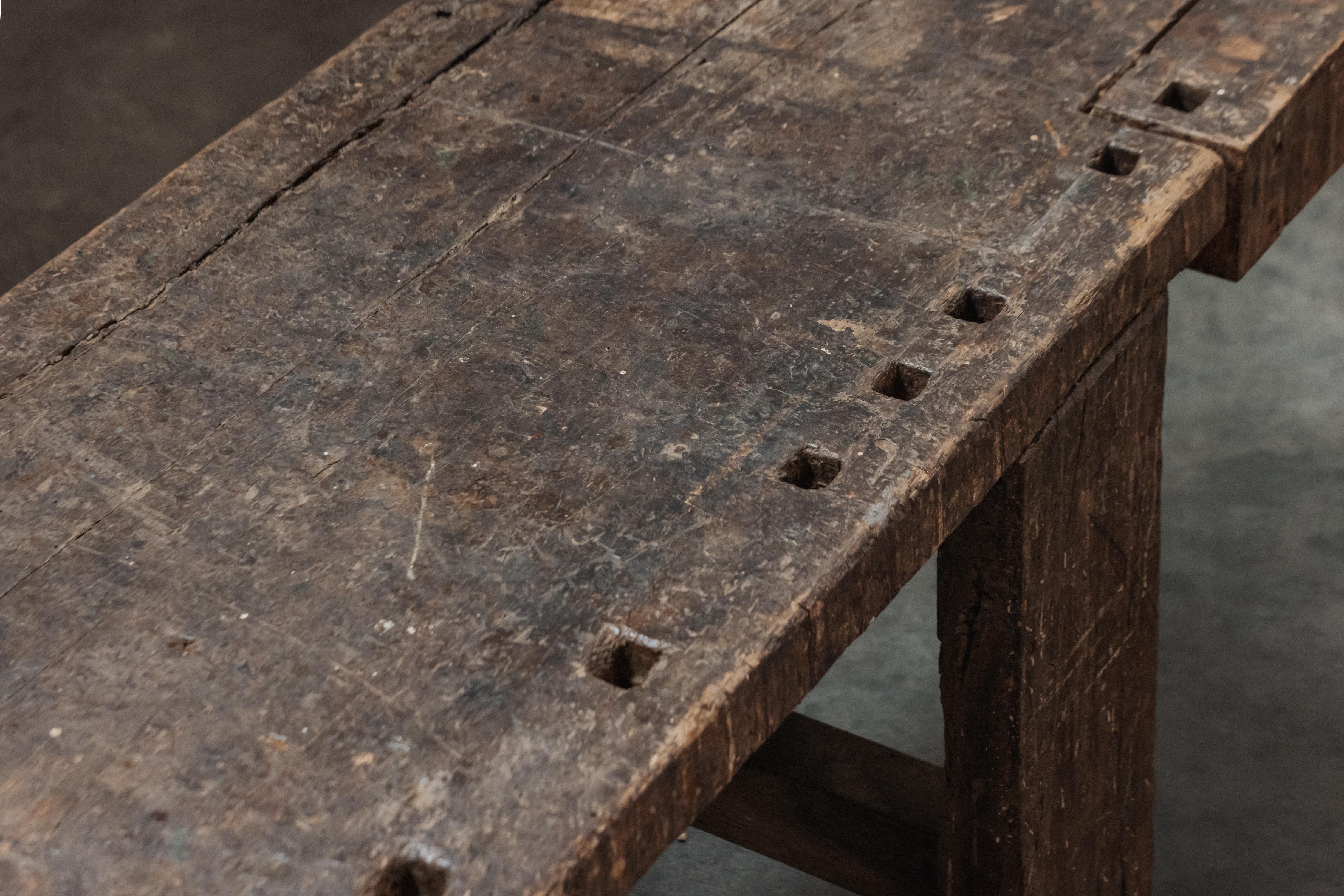 Vintage Primitive Work Console From France, Circa 1900 For Sale 2