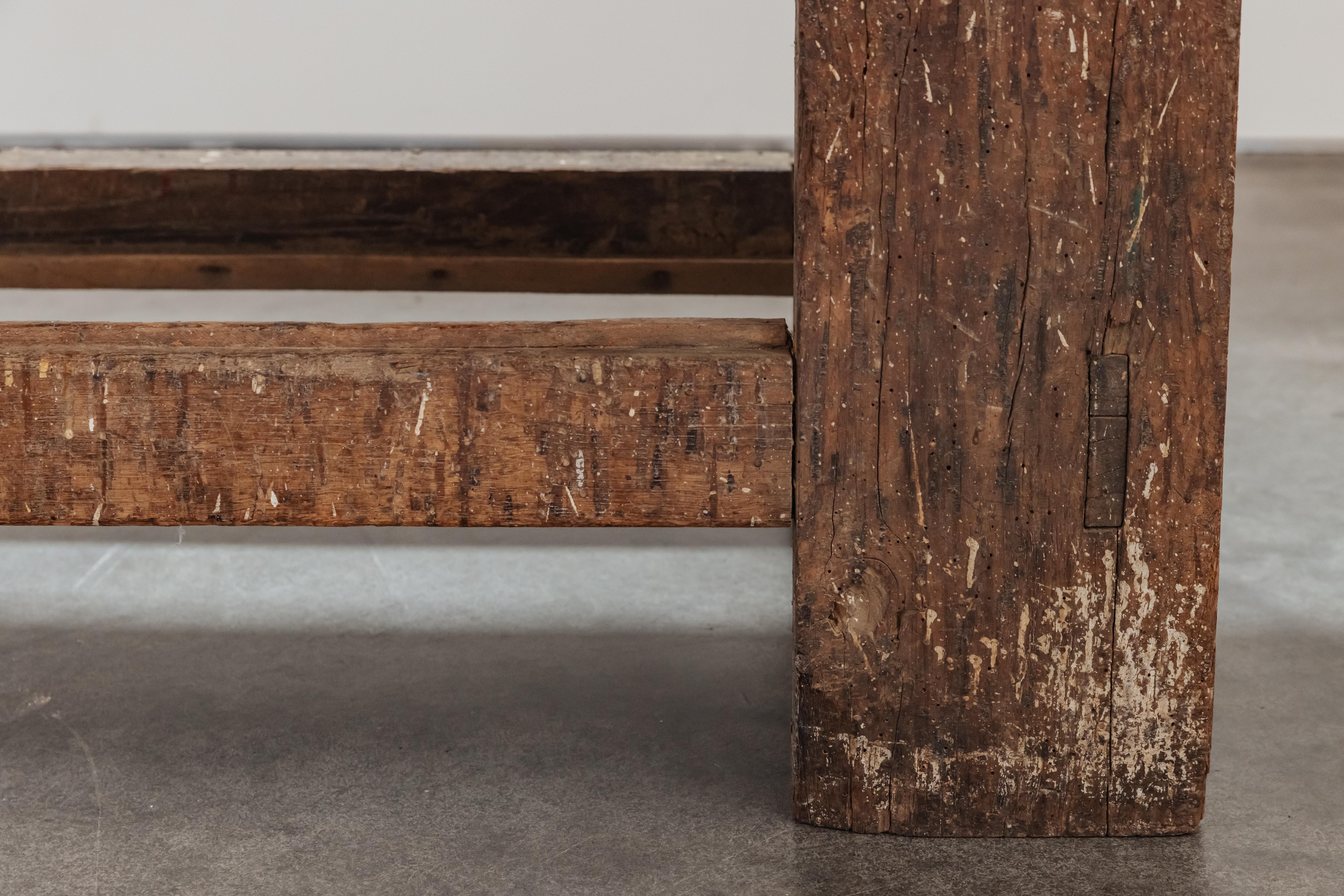 Vintage Primitive Work Console From France, Circa 1900 For Sale 3