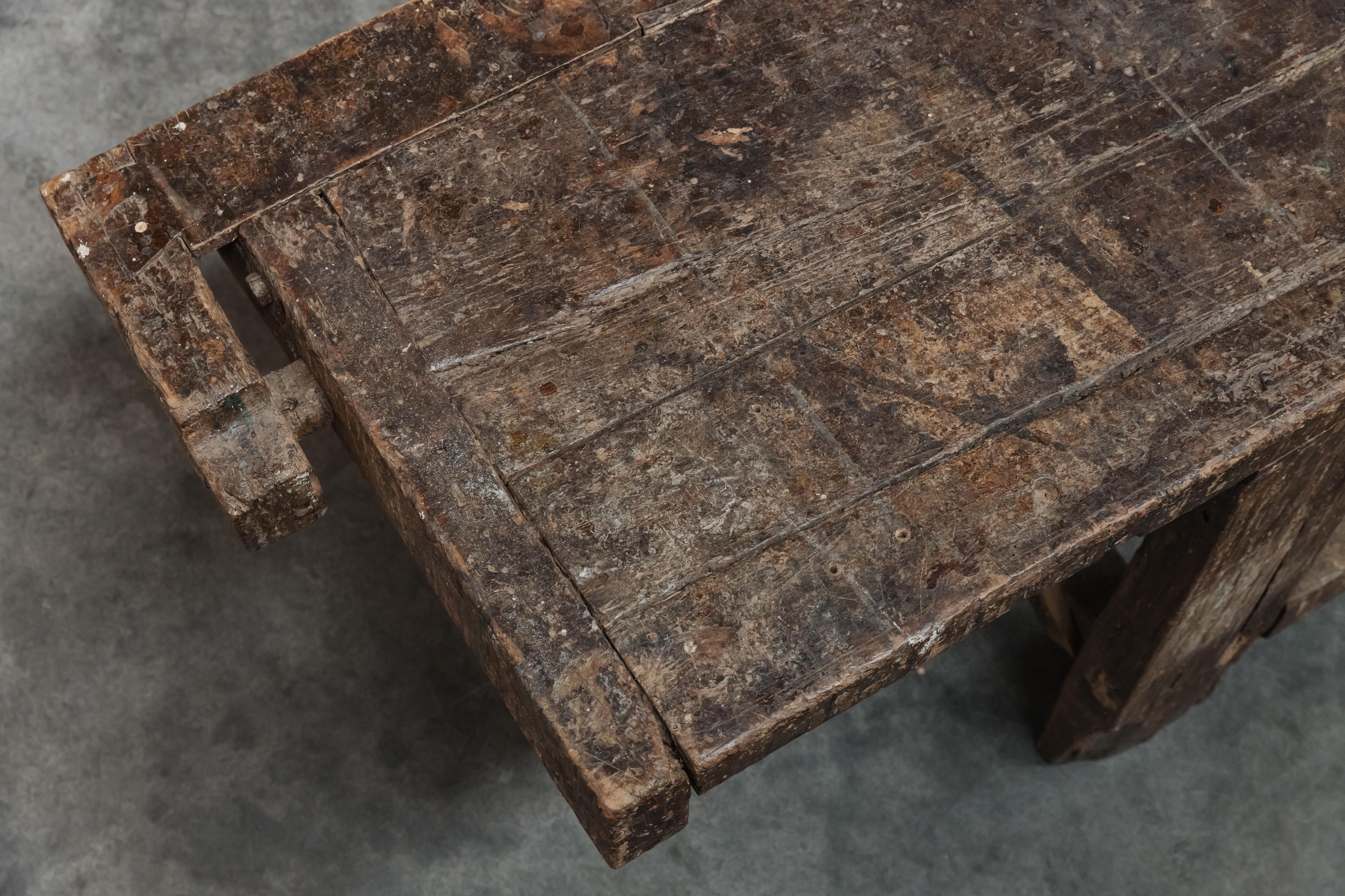 Vintage Primitive Work Console From France, Circa 1900 For Sale 4