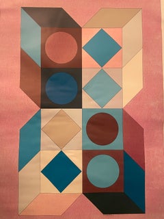 Vintage print after Victor  Vasarely - Sonora Do - 1976