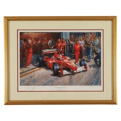 Vintage Print Alan Fearnley 'Just Another Day at The Office' Schumacher 2001
