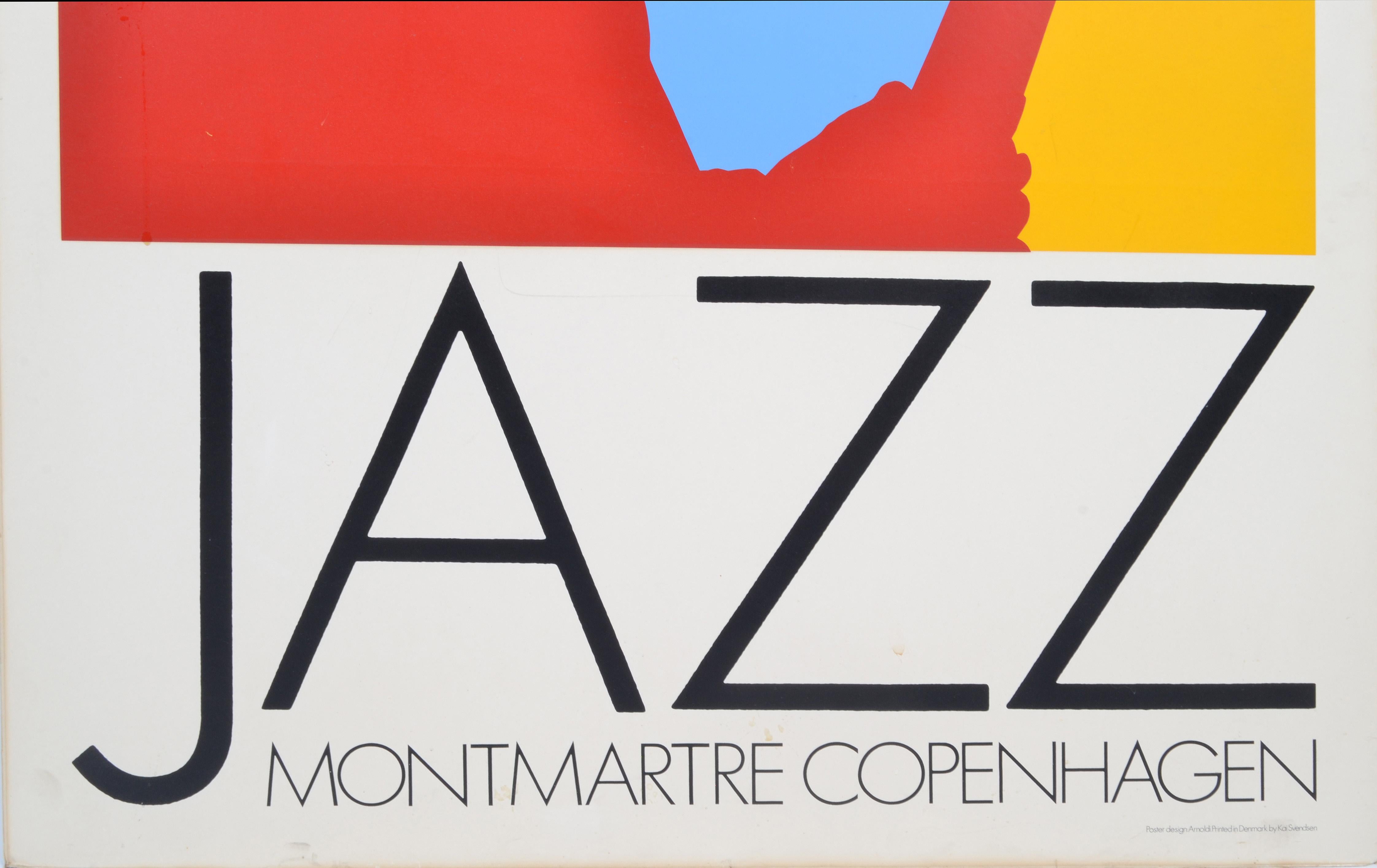 Scandinavian Modern Vintage Print Copenhagen Jazz Montmartre by Per Arnoldi