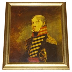 VINTAGE PRINT GILTED FRAME GENERAL JOHN R. FENWICK BY GILBERT STUART 71 x 61 CM
