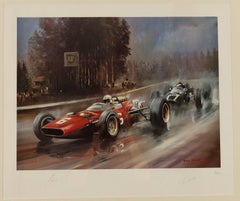 Vintage Print John Surtees Ferrari Belgian GP Dion Pears