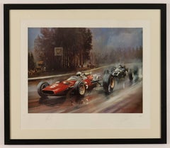 Impresión vintage John Surtees Ferrari  GP de Bélgica Dion Pears