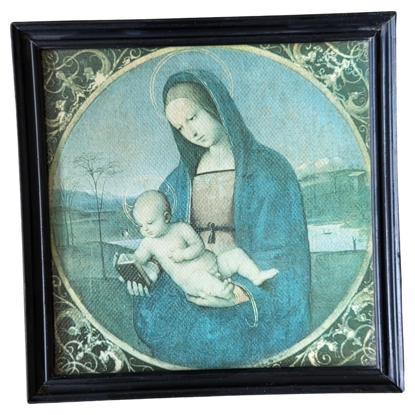 Vintage Print: Madonna Conestabile by Raphael - a Timeless Piece from Ussr 1J38 For Sale