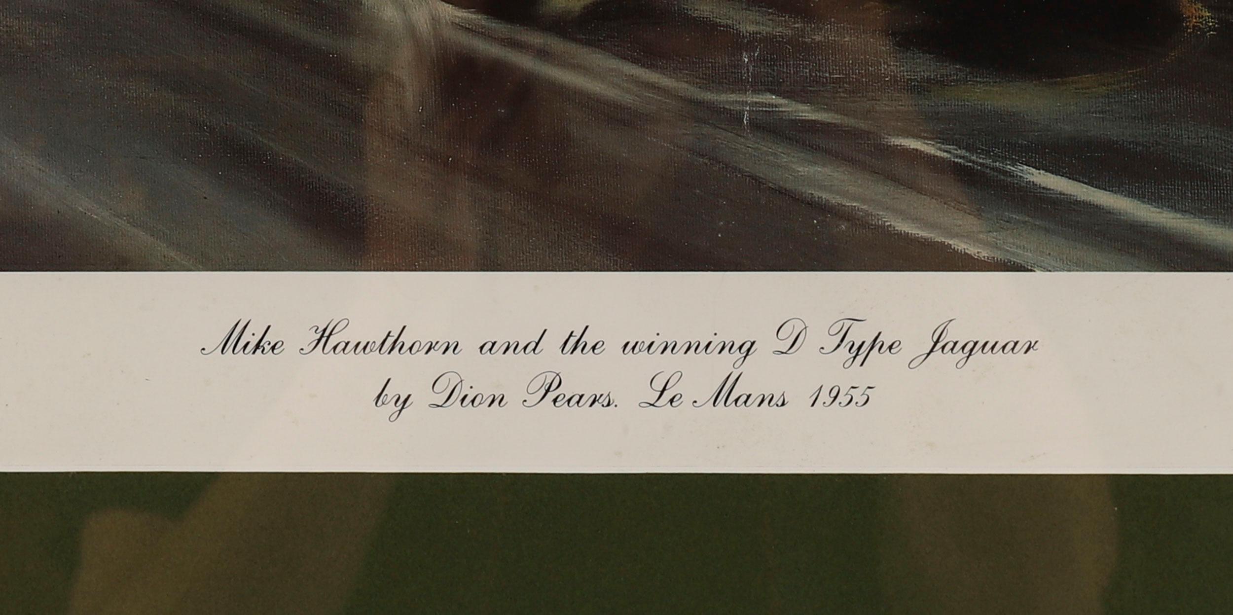 Vintage Print Mike Hawthorn Le Mans von Dion Pears 20. Jahrhundert im Zustand „Gut“ im Angebot in London, GB