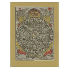 Vintage Print of a Demon Holding the Bhavachakra, The Wheel of Life 'c.1971'