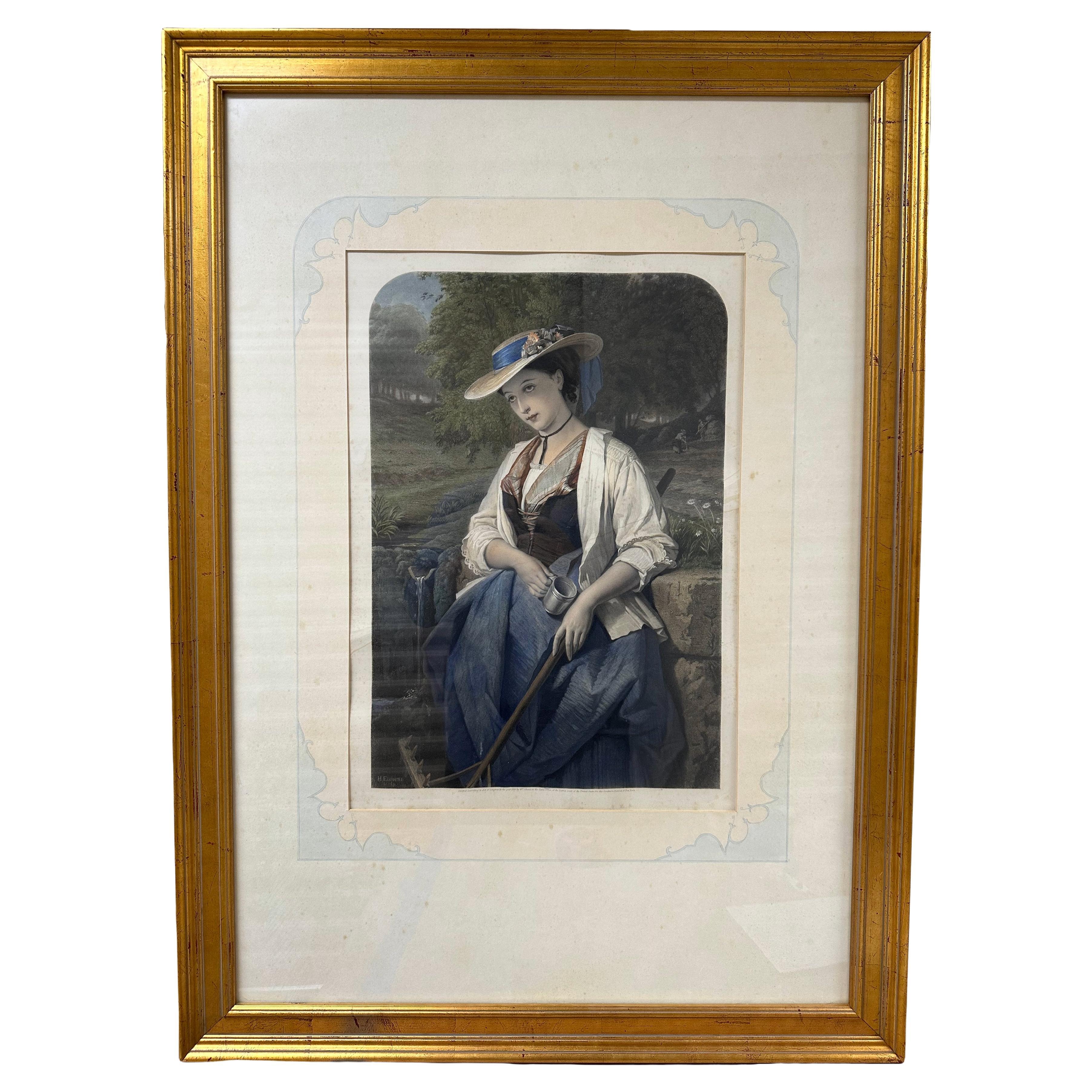 Vintage Print of "Maud Muller" by Philipp Hermann Eichens