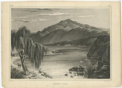 Vintage Print of Mount Atago, Kyoto, Japan