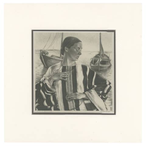 Vintage Print of the Lady of Stavoren by Voskuil, 1946