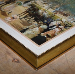 VINTAGE PRINT PAINTING ''BALLOON SELLER'' BY ALAN MALEY 64 x 79 CM