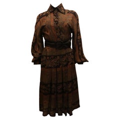 Hemdkleid mit Vintage-Druck von Jean Varon