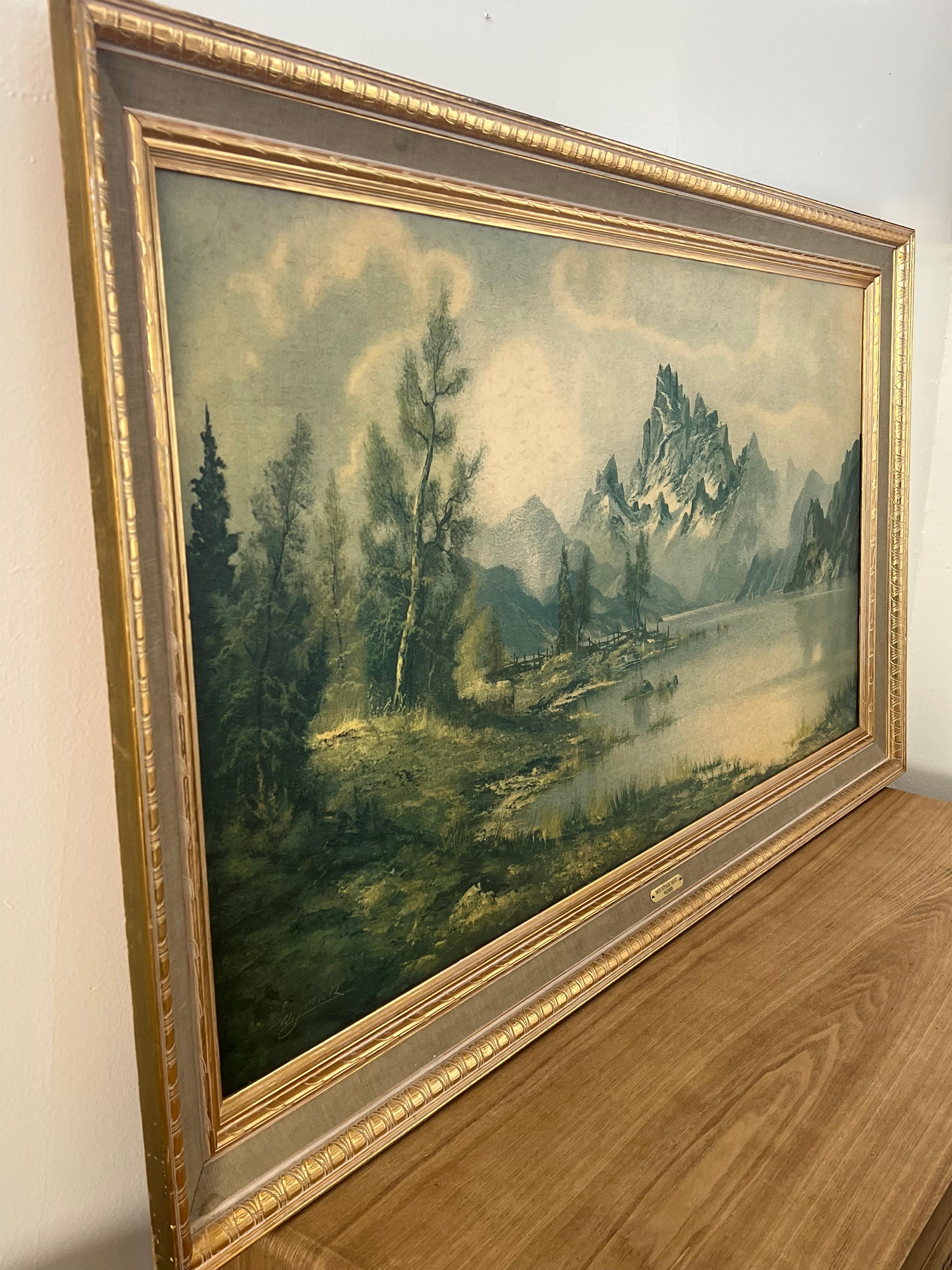 Vintage Print Wilmer Mountain Mist Landscape. im Zustand „Gut“ im Angebot in Seattle, WA