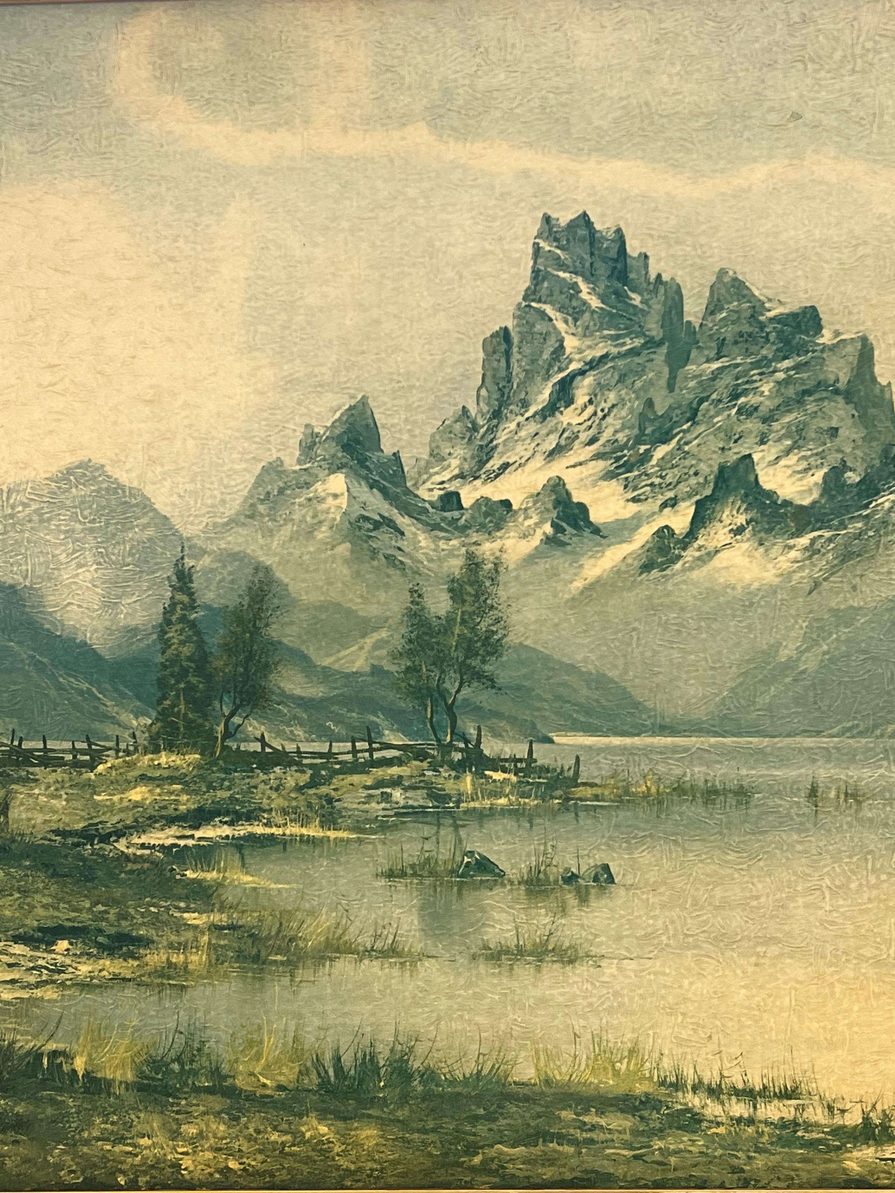 Vintage Print Wilmer Mountain Mist Landscape. im Angebot 1