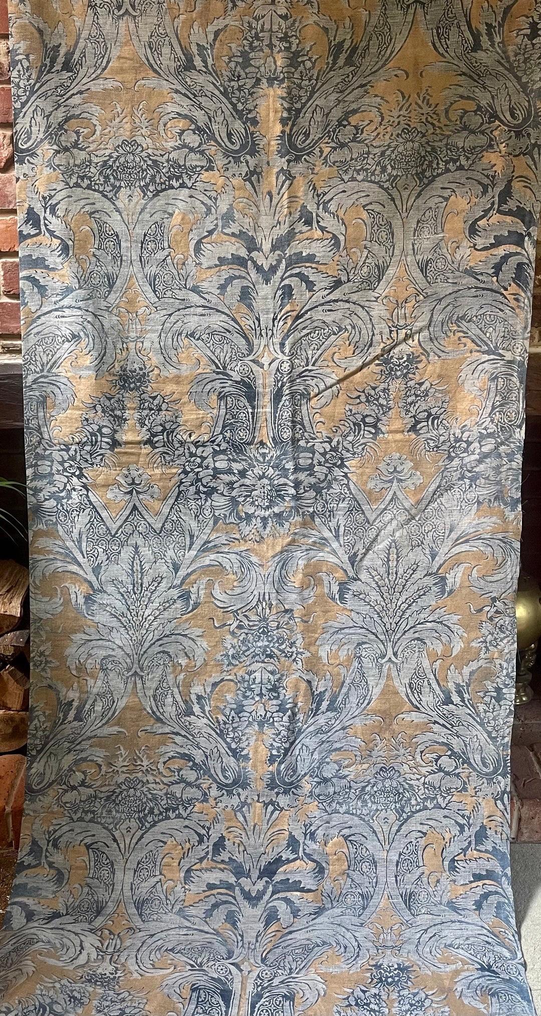 Bedruckter Leinenstoff Vintage (Gemalt) im Angebot