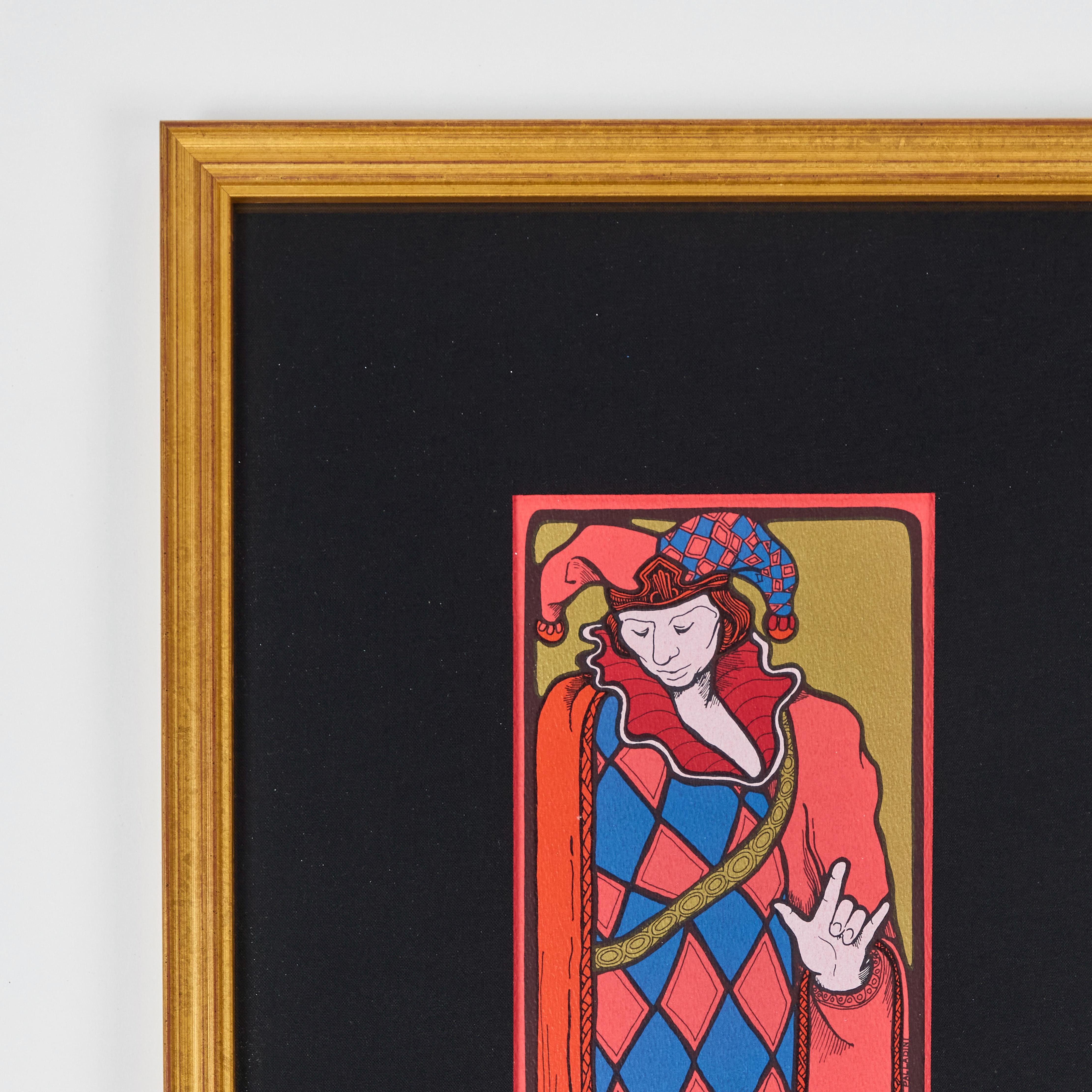 American Vintage Printed Tarot Card by David Mario Palladini, c 1967  Le Mat For Sale