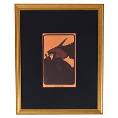 Carte de tarot vintage imprimée par David Mario Palladini, c.C. 1967  Le Valet d'Épée