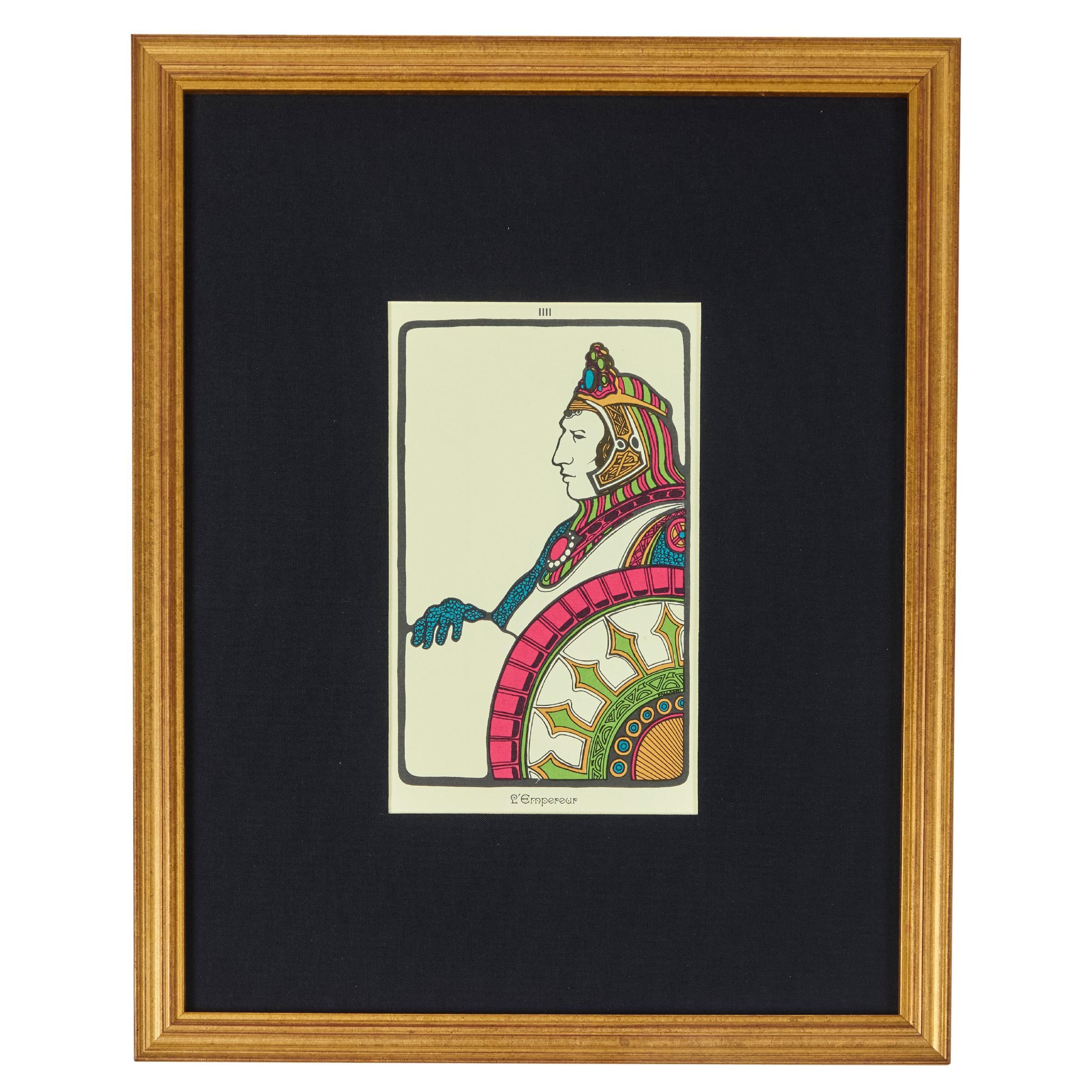 Cartas de Tarot Vintage impresas por David Mario Palladini, c 1967  El Emperador